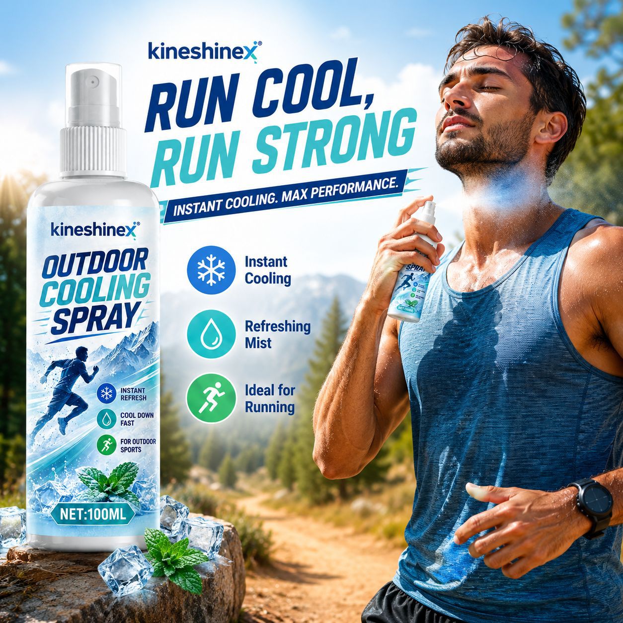 Misting Bottle Fine - Outdoor-Kühlspray 100ml – Sofortige Erfrischung für