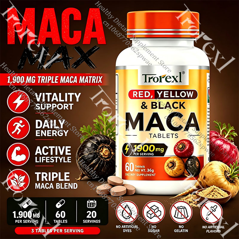Rooting Hormone Powder - Natürliche Maca-Wurzel-Tabletten – Unterstützt Vitalität und