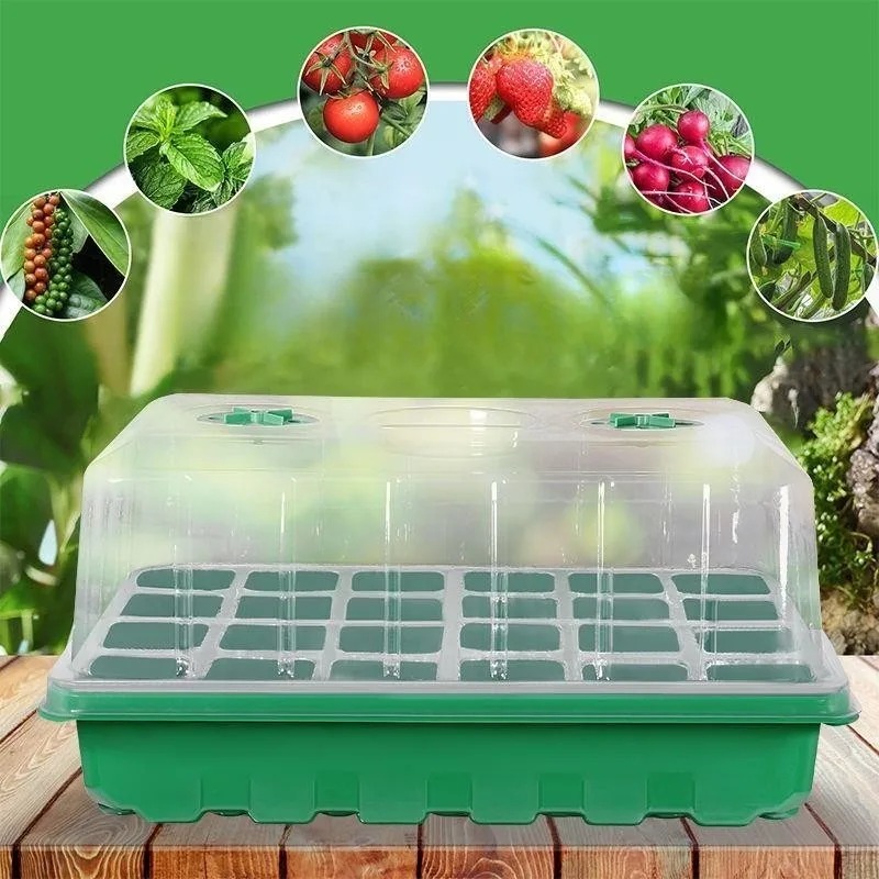Humidity Dome Kit - 1/5-teiliges Anzuchtset für Setzlinge – 24-Zellen-Gewächshaus-Starter