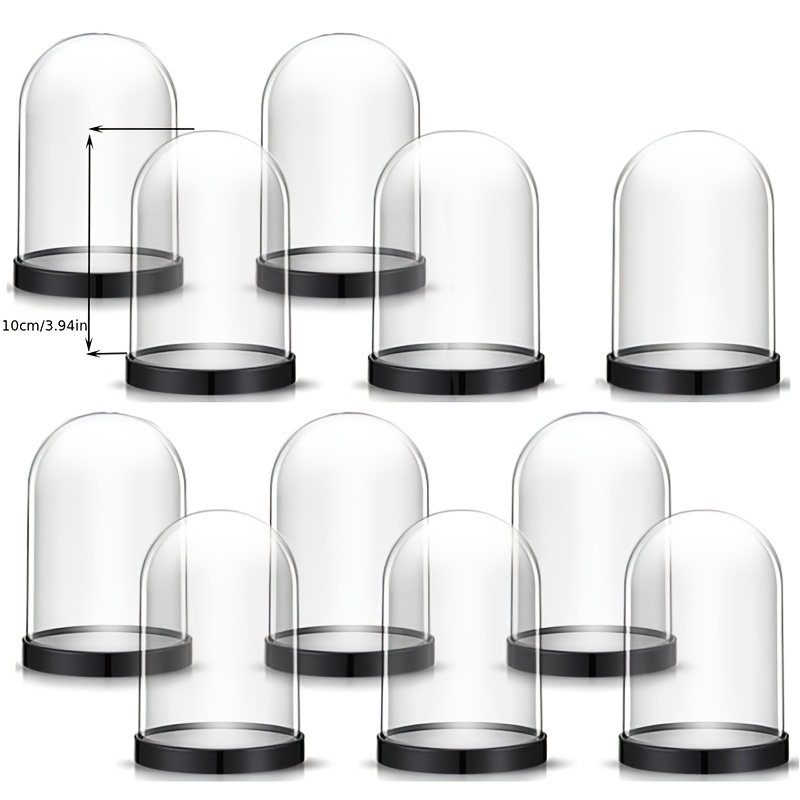 Plastic Dome Clear - Transparente Plastik-Weihnachtskugeln im Glas Ewige Blumen