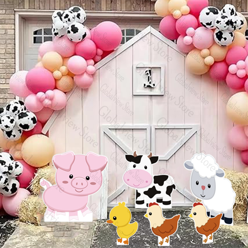 Cutting Board Foam - Bauernhof-Party-Requisiten, Bauernhoftier-Ausschnitte, Schaumstoffbrett, Scheune, Schafe, Schweinchen,