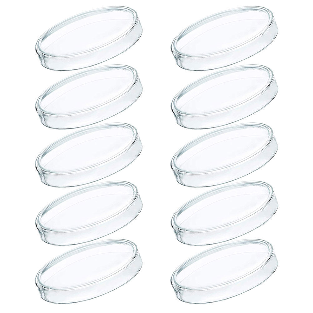 Agar Tissue Culture - 10 Stück Kunststoff-Petrischalen, transparent, klar, 100
