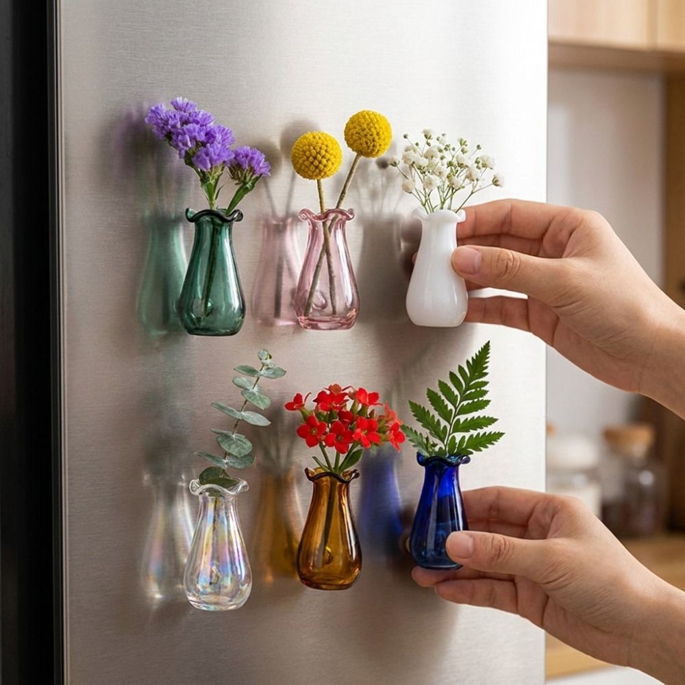 Propagation Station Vase - 6 Stück DIY 3D Mini-Vasen-Magnete Moderne