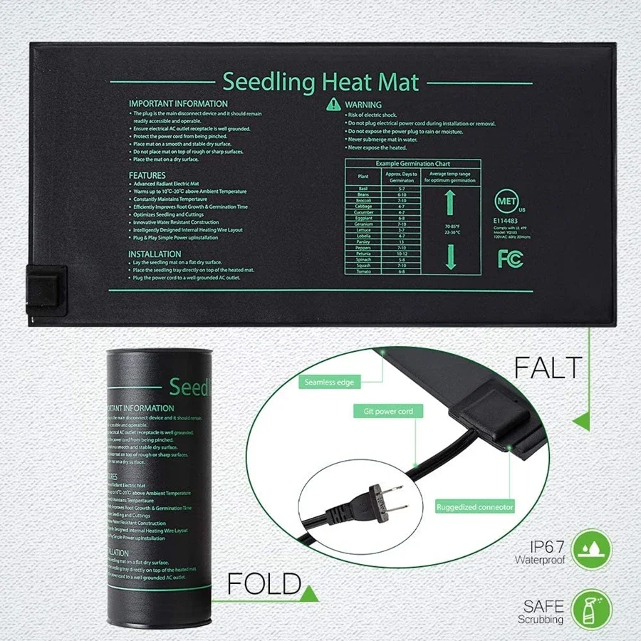 4 Größen 220 V EU-Stecker Säml – Heat Mat Seedling Bewertung und Preis