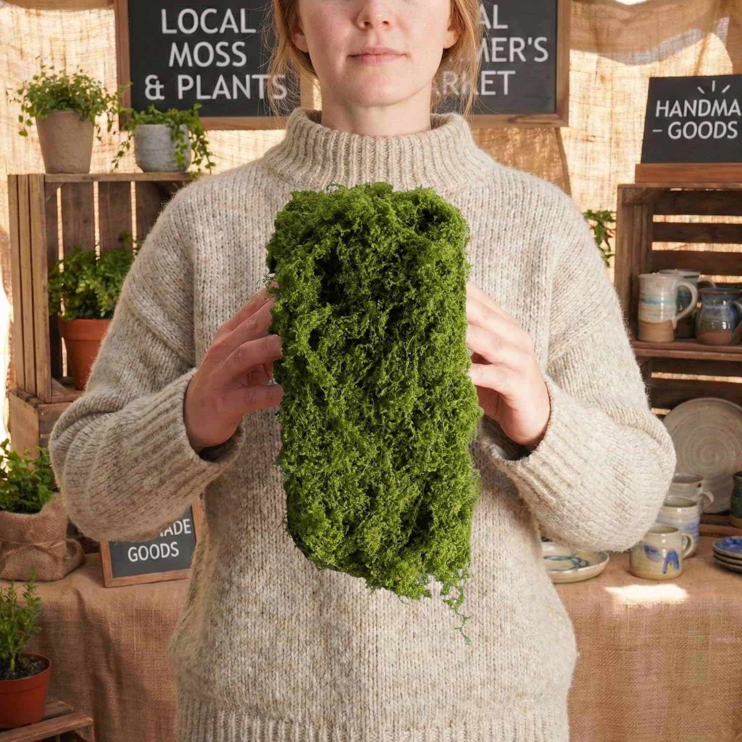 Künstlicher Moos-Tischläufer,  – Sphagnum Moss Dry Bewertung und Preis