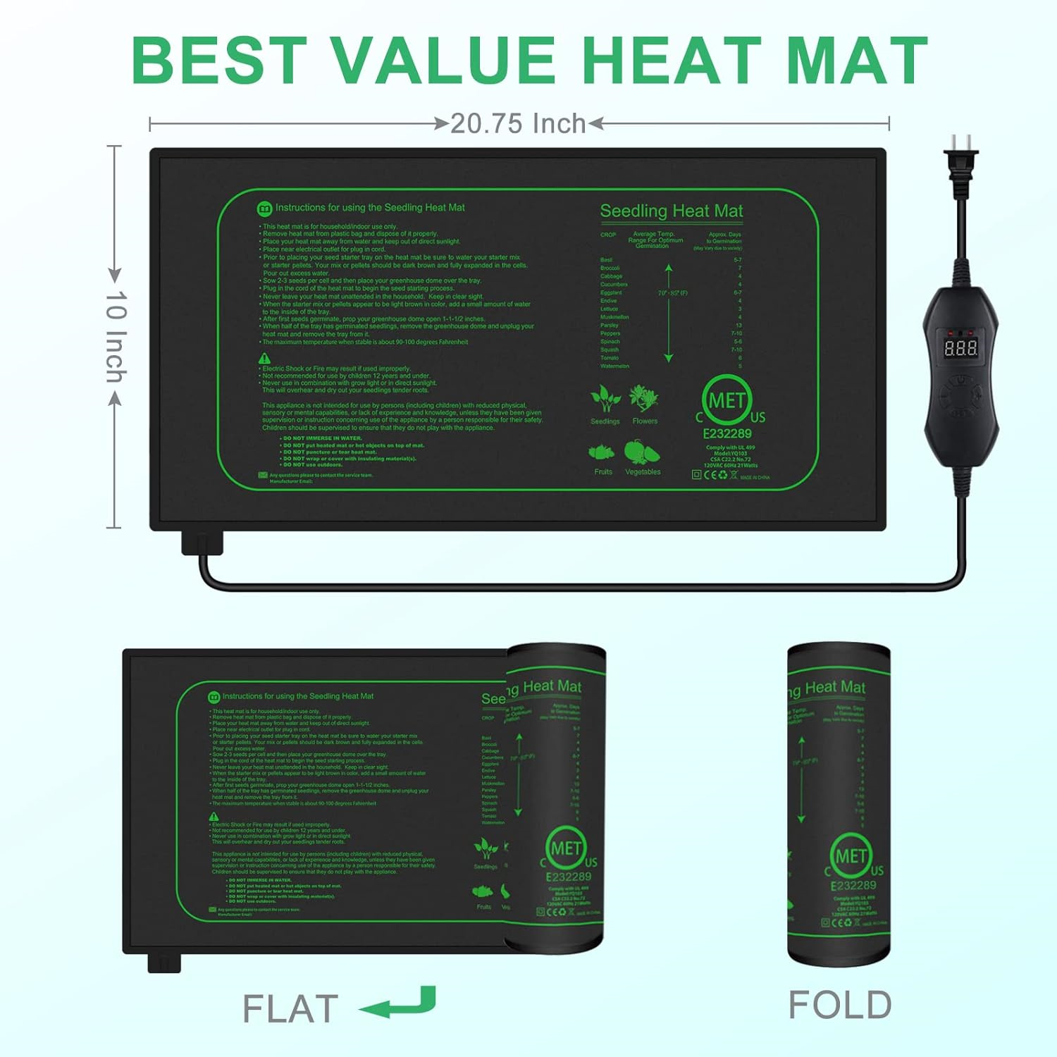 Sämling-Heizmatte mit Digitale – Rooting Gel Clone Bewertung und Preis