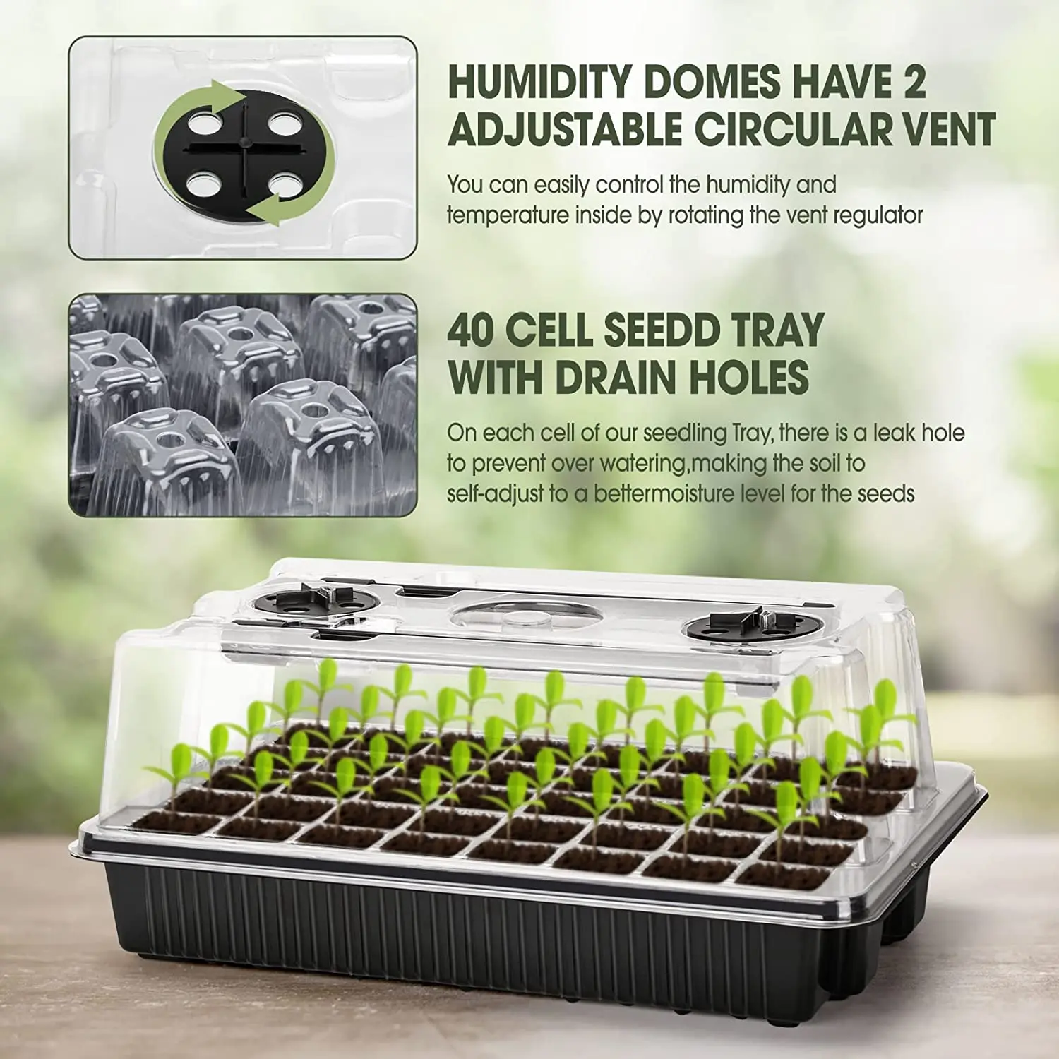 1 Set, Anzuchtschalen mit 2 la – Humidity Dome Kit Bewertung und Preis