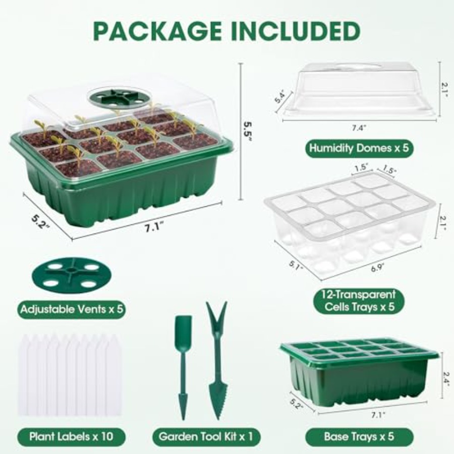 5er-Pack Anzuchtschalen mit Fe – Humidity Dome Kit Bewertung und Preis